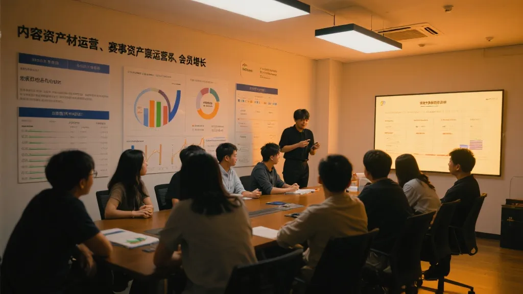 品牌在赛后进行会员与资产复盘运营的工作场景概念图