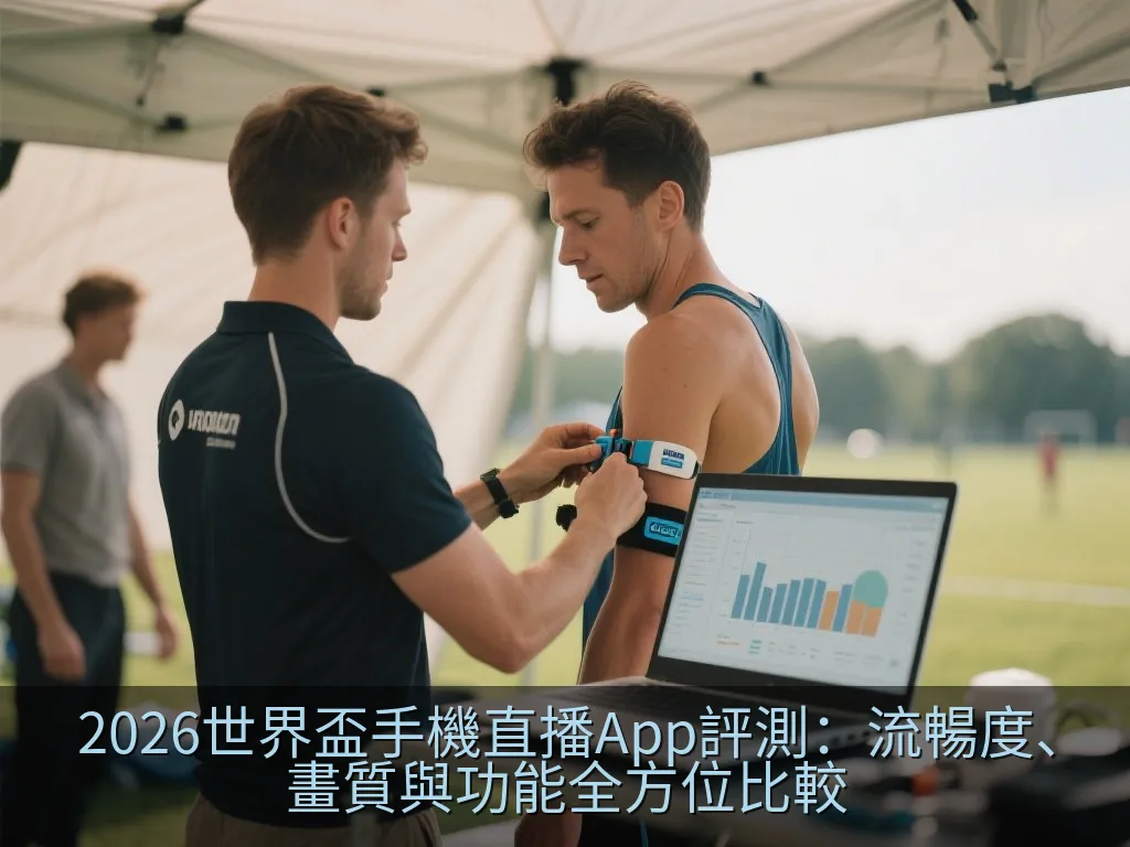 手機螢幕顯示流暢的足球賽事數據圖表與高清直播畫面，無任何品牌標誌